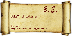 Bárd Edina névjegykártya